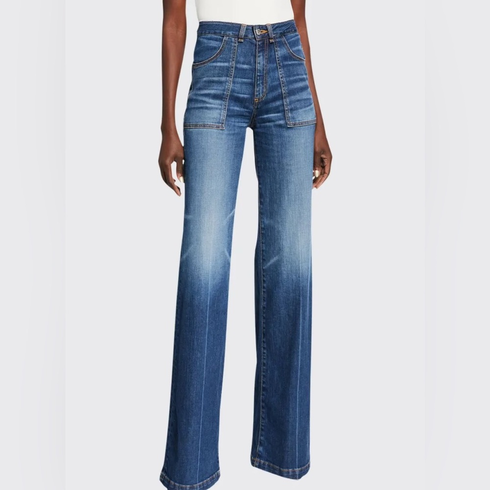 Veronica Beard Crosbie Wide Leg jeans 25